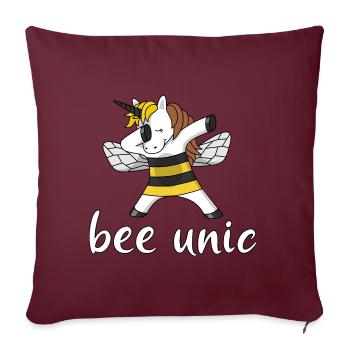 abeille unic licorne apicultrice apiculteur dab - Housse de coussin décorative 45 x 45 cm - bordeaux - Devant