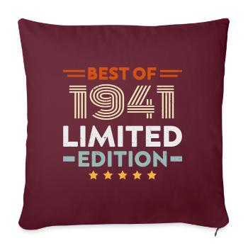 Retro 1941 Vintage 83. Geburtstagsgeschenk 83 Jahre alt - Sofakissenbezug 45 x 45 cm - Burgunderrot - Vorne