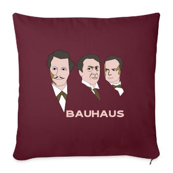 ARTISTES DU BAUHAUS - Housse de coussin décorative 45 x 45 cm - bordeaux - Devant
