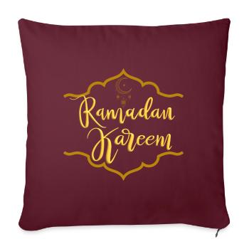 Ramadan Kareem Logo Doré - Housse de coussin décorative 45 x 45 cm - bordeaux - Devant