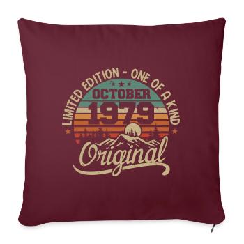 Octobre 1979 - Légendes Sont Nées En Octobre 1979 - Housse de coussin décorative 45 x 45 cm - bordeaux - Devant