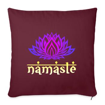 Namaste Lotus Blüte - Sofakissenbezug 45 x 45 cm - Burgunderrot - Vorne