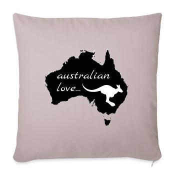 Australian Love Kangaroo - Housse de coussin décorative 45 x 45 cm - taupe clair - Devant