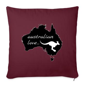 Australian Love Kangaroo - Housse de coussin décorative 45 x 45 cm - bordeaux - Devant
