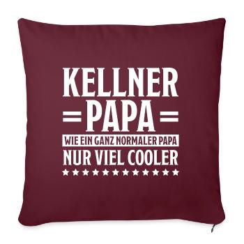 Kellner Lustige Spruch Service Restaurant Geschenk - Sofakissenbezug 45 x 45 cm - Burgunderrot - Vorne