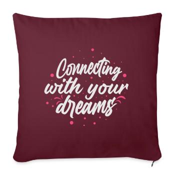Connecting - Sofa pillowcase 17,3'' x 17,3'' (45 x 45 cm) - burgundy - Front