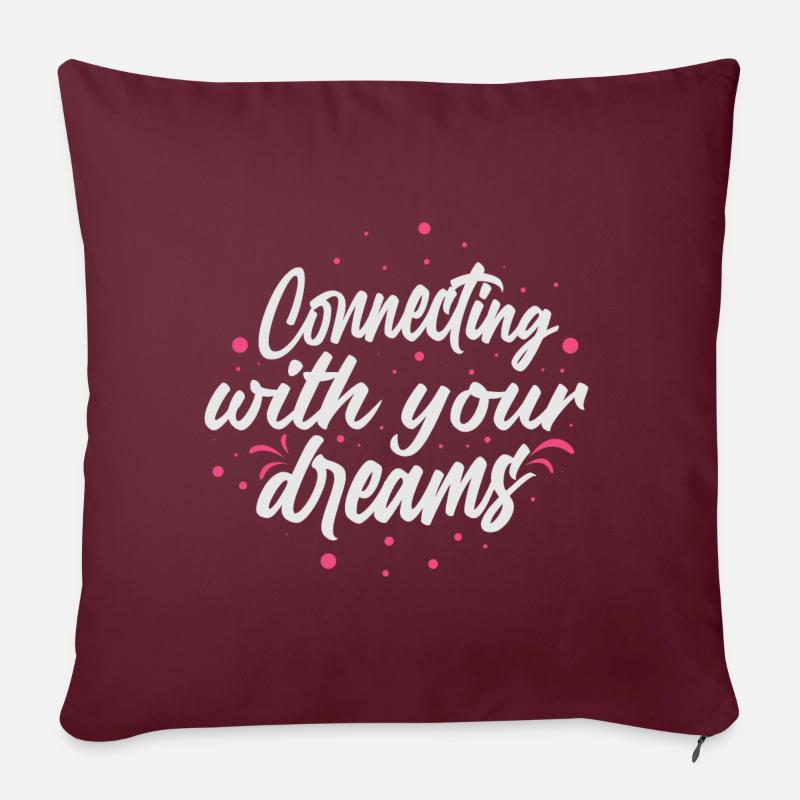 Connecting - Sofa pillowcase 17,3'' x 17,3'' (45 x 45 cm) - burgundy