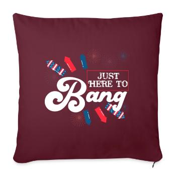 Patriotic Fireworks Party USA Célébration 4 juillet - Housse de coussin décorative 45 x 45 cm - bordeaux - Devant