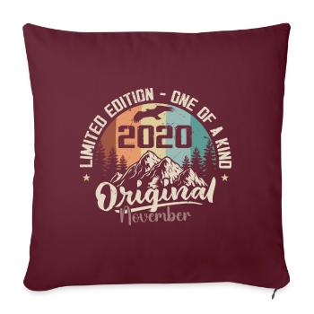 Original Novembre 2020 Anniversaire Novembre 2020 - Housse de coussin décorative 45 x 45 cm - bordeaux - Devant