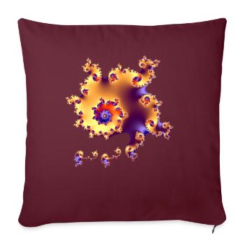 Fractale - Housse de coussin décorative 45 x 45 cm - bordeaux - Devant