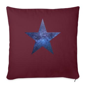 Ciel étoilé Bleu - Housse de coussin décorative 45 x 45 cm - bordeaux - Devant