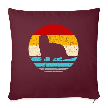 Vipère cadeau de mer de bêtes de loutre de mer - Housse de coussin décorative 45 x 45 cm - bordeaux - Devant