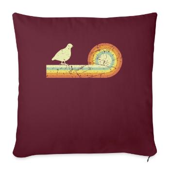 Caillettes cailles cailler cultivateurs de cailles - Housse de coussin décorative 45 x 45 cm - bordeaux - Devant