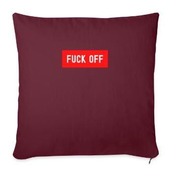 FUCK OFF ROUGE - Housse de coussin décorative 45 x 45 cm - bordeaux - Devant