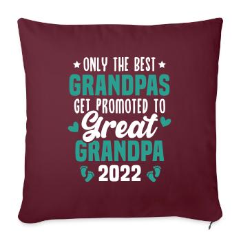 Les meilleurs grands-pères sont promus en 2022 - Housse de coussin décorative 45 x 45 cm - bordeaux - Devant