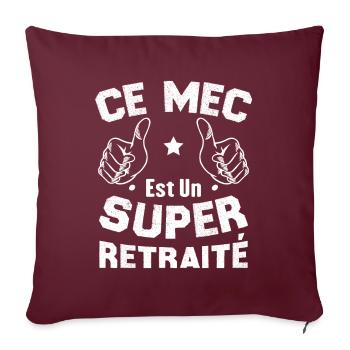 Ce mec est un super retraité - Housse de coussin décorative 45 x 45 cm - bordeaux - Devant