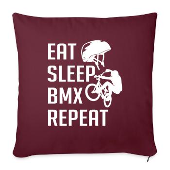 BMX Vélo Sensation Passion - Housse de coussin décorative 45 x 45 cm - bordeaux - Devant