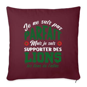 Maroc Football | supporter de Maroc foot - Housse de coussin décorative 45 x 45 cm - bordeaux - Devant
