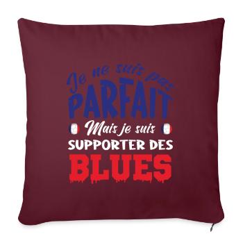 supporter equipe de France - Housse de coussin décorative 45 x 45 cm - bordeaux - Devant