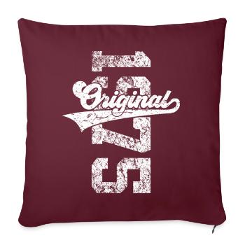 51E ANNIVERSAIRE ORIGINAL 1975 - Housse de coussin décorative 45 x 45 cm - bordeaux - Devant