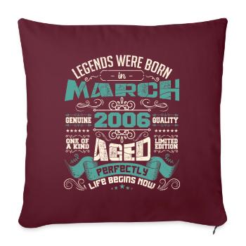 March 2006 | birthday gift - Housse de coussin décorative 45 x 45 cm - bordeaux - Devant