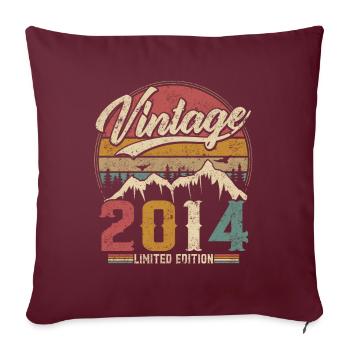 Vintage 2014 Limited Edition Cadeau D'anniversaire - Housse de coussin décorative 45 x 45 cm - bordeaux - Devant