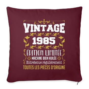 vintage 1985 | Toutes Les Pièces D'origine - Housse de coussin décorative 45 x 45 cm - bordeaux - Devant