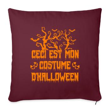 Ceci Est Mon costume d’halloween - Housse de coussin décorative 45 x 45 cm - bordeaux - Devant