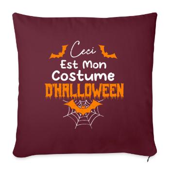 Ceci Est Mon costume d’halloween - Housse de coussin décorative 45 x 45 cm - bordeaux - Devant