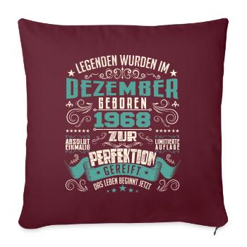 Legenden werden geboren im Dezember 1968 - Housse de coussin décorative 45 x 45 cm - bordeaux - Devant