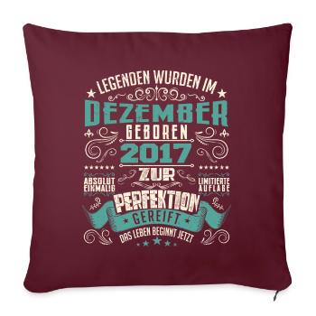 Legenden werden geboren im Dezember 2017 - Housse de coussin décorative 45 x 45 cm - bordeaux - Devant