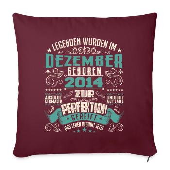 Legenden werden geboren im Dezember 2014 - Housse de coussin décorative 45 x 45 cm - bordeaux - Devant