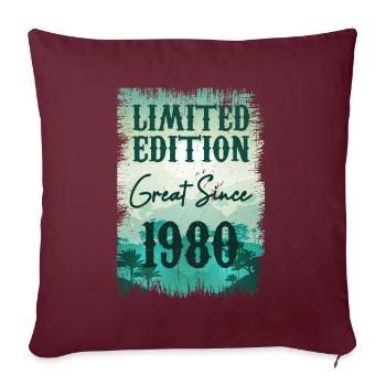 Unique En Son Genre Depuis 1980 - Housse de coussin décorative 45 x 45 cm - bordeaux - Devant