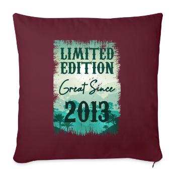 Unique En Son Genre Depuis 2013 - Housse de coussin décorative 45 x 45 cm - bordeaux - Devant