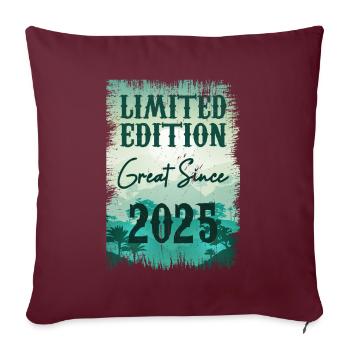 Unique En Son Genre Depuis 2025 - Housse de coussin décorative 45 x 45 cm - bordeaux - Devant