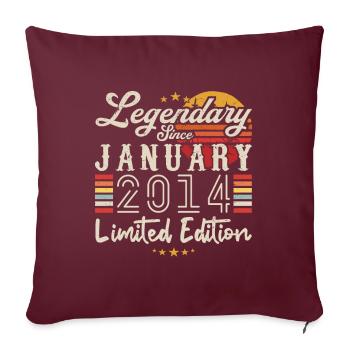 Legendary since January 2014 Limited Edition - Housse de coussin décorative 45 x 45 cm - bordeaux - Devant