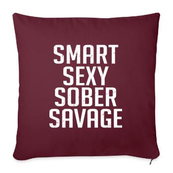 Smart Sexy Sober Savage - Sofakissenbezug 45 x 45 cm - Burgunderrot - Vorne