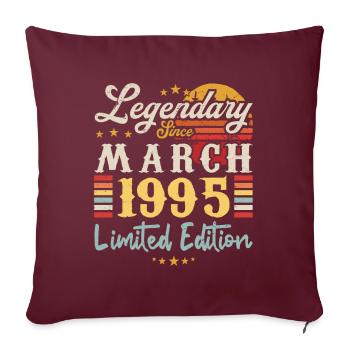 Legendary Since March 1995 - Limited Edition - Housse de coussin décorative 45 x 45 cm - bordeaux - Devant