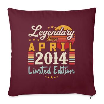 Legendary Since April 2014 | limited edition - Housse de coussin décorative 45 x 45 cm - bordeaux - Devant