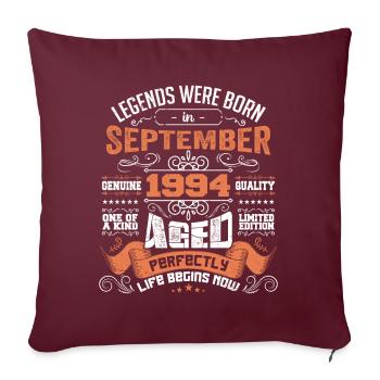 legends were born in September 1994 | gift ideas - Housse de coussin décorative 45 x 45 cm - bordeaux - Devant