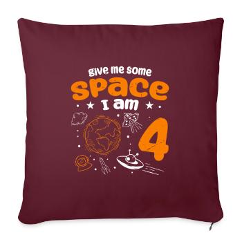 Gebt mir etwas Platz, ich bin 4 Astronauten - Sofakissenbezug 45 x 45 cm - Burgunderrot - Vorne