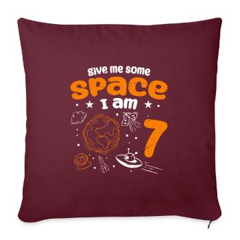 Gebt mir etwas Platz, ich bin 7 Astronauten - Sofakissenbezug 45 x 45 cm - Burgunderrot - Vorne