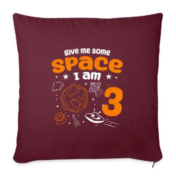 Gebt mir etwas Platz, ich bin 3 Astronauten - Sofakissenbezug 45 x 45 cm - Burgunderrot - Vorne