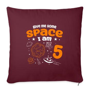Gebt mir etwas Platz, ich bin 5 Astronauten - Sofakissenbezug 45 x 45 cm - Burgunderrot - Vorne