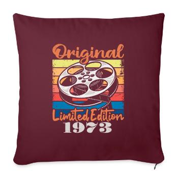 Édition Originale Limitée De 1973 - Housse de coussin décorative 45 x 45 cm - bordeaux - Devant