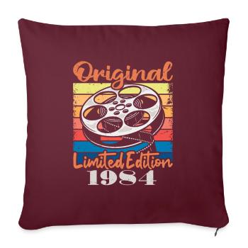 Édition Originale Limitée De 1984 - Housse de coussin décorative 45 x 45 cm - bordeaux - Devant