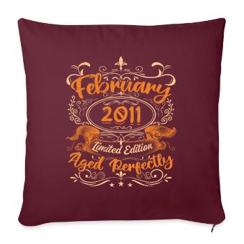 February 2011 | Aged Perfectly - Housse de coussin décorative 45 x 45 cm - bordeaux - Devant