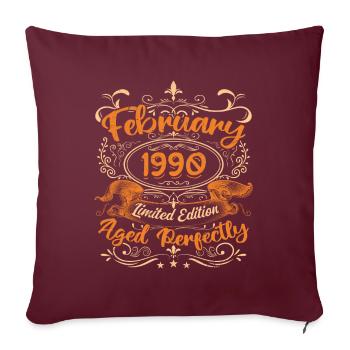 February 1990 | Aged Perfectly - Housse de coussin décorative 45 x 45 cm - bordeaux - Devant