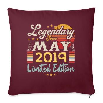 Legendary since May 2019 Limited Edition - Housse de coussin décorative 45 x 45 cm - bordeaux - Devant