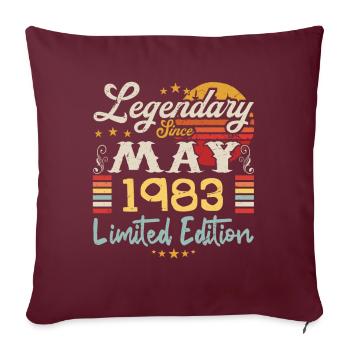 Legendary since May 1983 Limited Edition - Housse de coussin décorative 45 x 45 cm - bordeaux - Devant